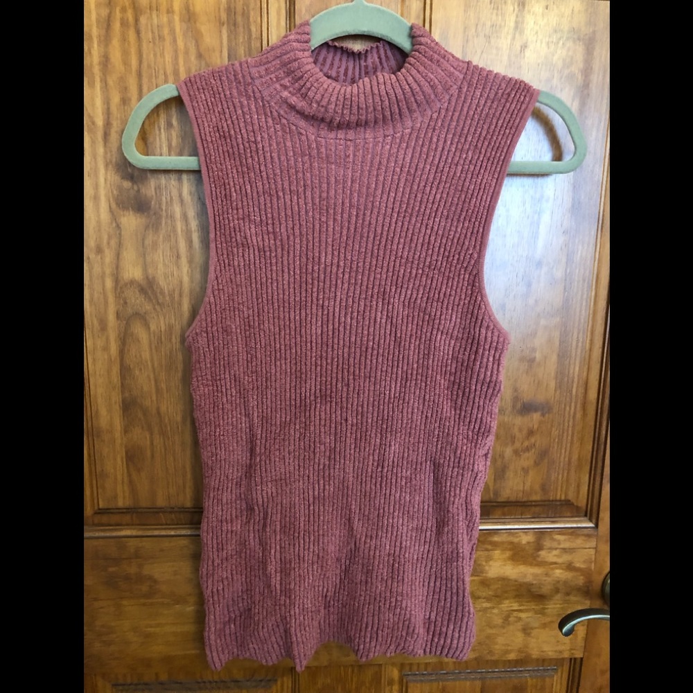 Anthropologie Velvety Sleeveless Turtleneck